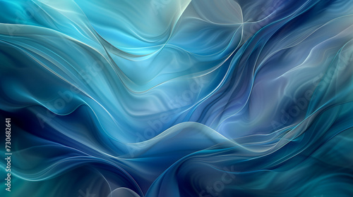 Cool Blue Abstract Background Icy Current Folds