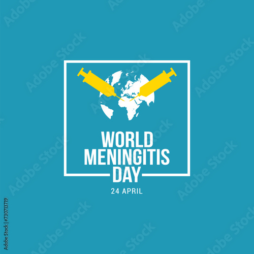World Meningitis Day Vector Illustration. It serves as a global awareness campaign to highlight the impact of meningitis, a potentially deadly disease, and promote preventative measures like vaccine.