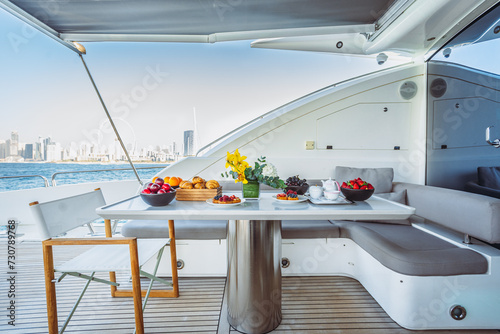 Luxury living onboard a motor yacht