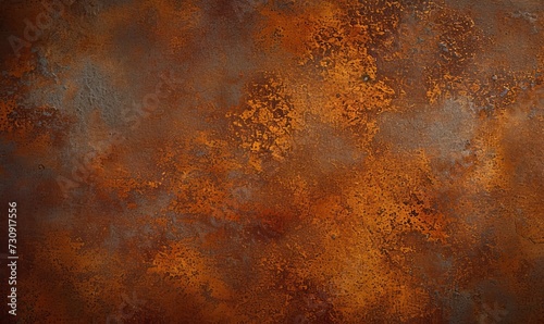Grunge rusty orange brown metal corten steel stone concrete wall or floor background rust texture, Generative AI 
