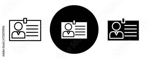 Permanent employee outline icon collection or set. Permanent employee Thin vector line art