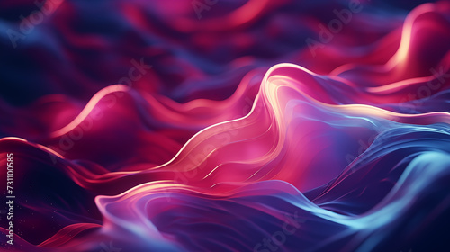 Purple waves with light effects on the background, in the style of dark azure and pink, abstraction-creation, sparkling water reflections