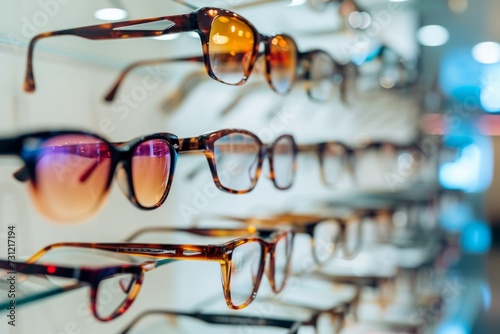 Detailed Look At A Showcase Filled With Fashionable Prescription Glasses