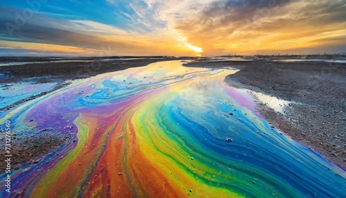 rainbow oil slick background