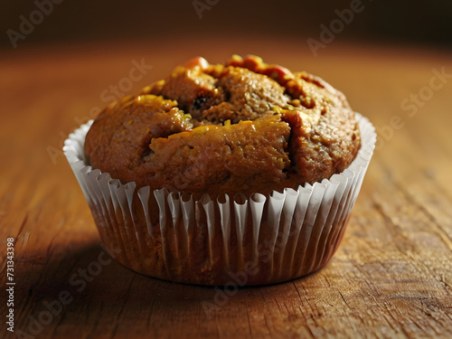 pumpkin muffin is a delicious and moist treat perfect for the fall season. With warm spices and a hint of sweetness, it's the ideal snack to enjoy with a cup of coffee or tea.