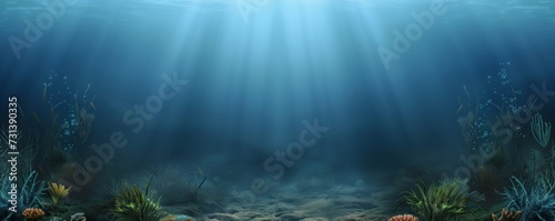 Underwater Fantasy Hand-Drawn Vector Illustration of the Mythical Atlantis with Cinematic Brilliance - Ideal for Screen and Wallpaper Art