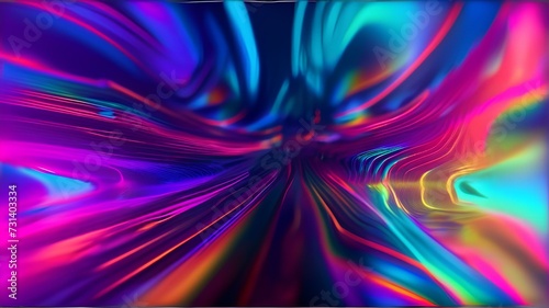 サイバーパンクな背景、液体にネオン照明が反射している｜Cyberpunk background with neon lighting reflecting in liquid. Generative AI