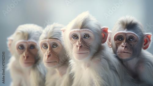 Image of Evolution of monkeys to Classic style