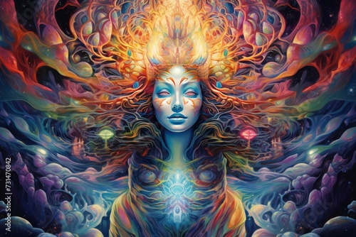 image that represents the concept of expanded psychedelic consciousness