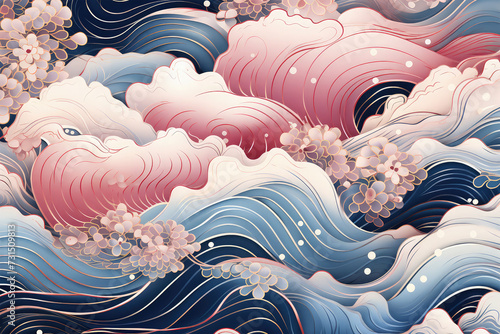 japanese pattern on background