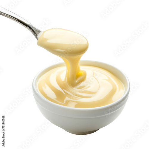 Condensed milk, isolated object, transparent background.
