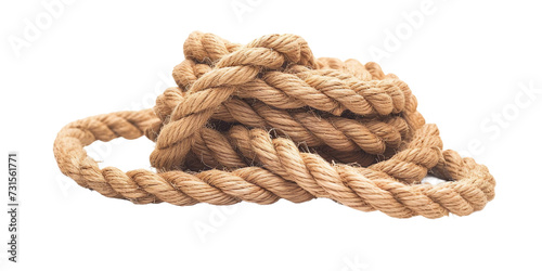Rope, isolated object, transparent background.