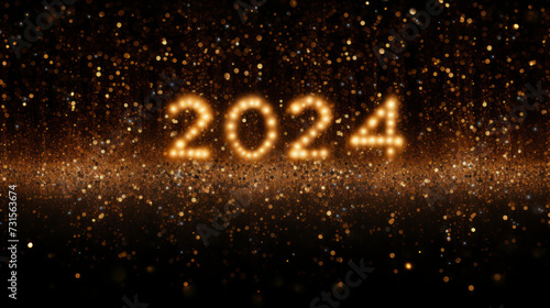 Greeting card Happy New Year 2023. Generative AI
