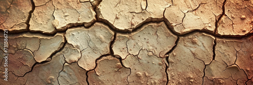 clay ground crack on the ground, texture dry soil background