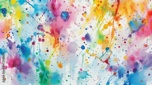 Abstract Painting With Abundant Paint Splatters