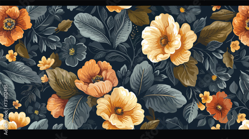 Beautiful Seamless Pattern In Vintage Style