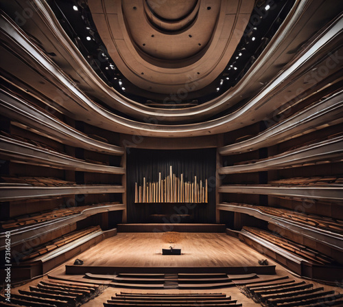 elegant large concert hall for music performance