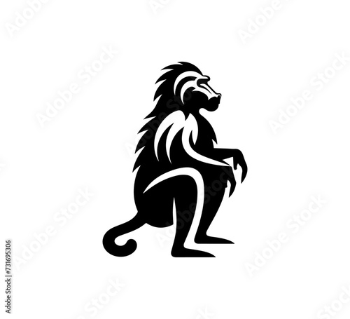 baboon logo icon vector abstract simple