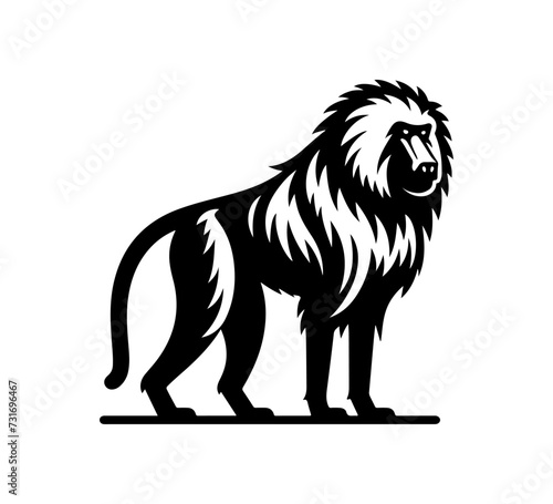 baboon logo icon vector abstract simple