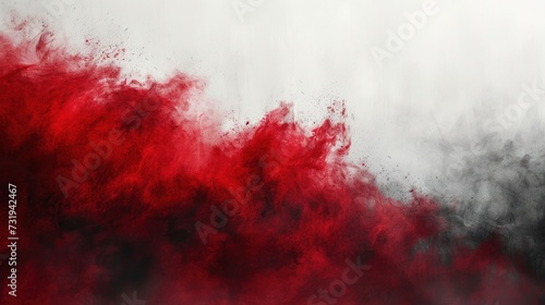 a black and red painting with white and red paint splattered on the bottom of the painting and the bottom of the painting is black and white and red on the bottom of the painting.