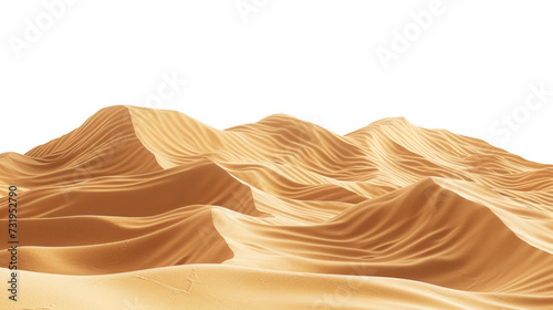 pile desert sand dune isolated on white or transparent png