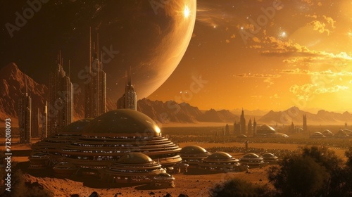 Imagining human settlements on other planets or moons