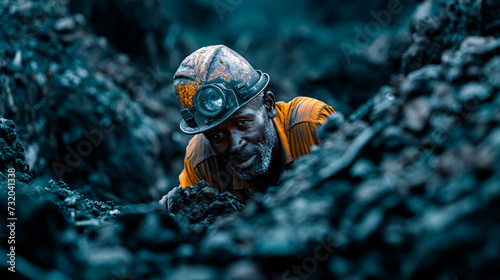 Hombres trabajando en una mina en el corazón de Africa. Ejemplo de explotación y esclavitud. 
