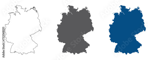 Germany map set. Map of Germany in set.