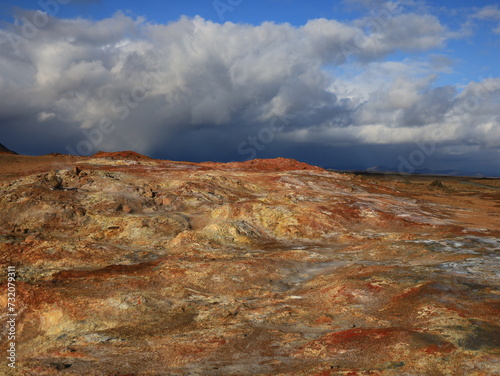 Gunnuhver is an impressive and colourful geothermal field of various mud pools and fumaroles in the southwest part of the Reykjanes Peninsula