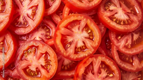 Background image of sliced red tomatoes The ultra high definition with tomatoes looks amazing and attractive. Arrange the tomatoes so that they are beautiful