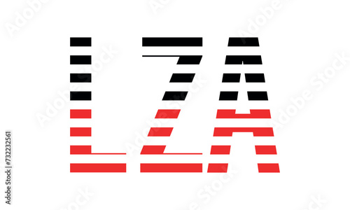 LZA three initial letter iconic line negative space minimal logo design vector template. monogram, abstract, wordmark, business, typography, minimalist, brand, company, flat, modern, unique, simple