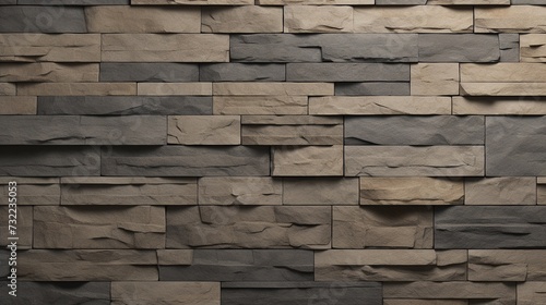 Background of stone wall texture or brick wall pattern for interior or exterior design.