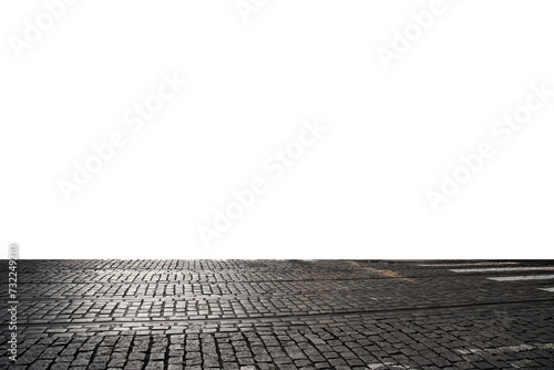 stone pavement in an old city isolated png 