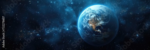 Earth seen from orbit. Generative Ai.