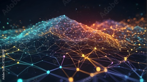 Bridging Blockchain Fields and Networks, Connecting Blockchain Fields to Network Lines, Blockchain Fields in Cyberspace, Big Data Flow in Cyberspace with Blockchain, Big Data Flows Merge with Blockcha