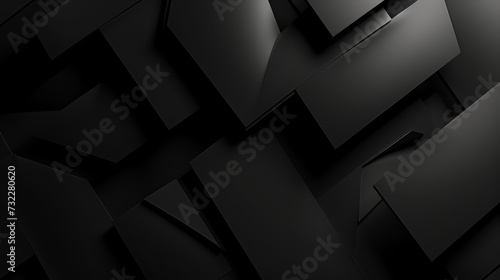 A polished metalic black abstract geometric background.
