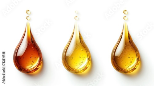 oil drop isolated on white background