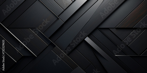 Abstract black geometric metal background with stripes, Obscure And Intriguing Abstract Geometry, A moody and dramatic minimalistic background with deep rich tones of black. 
