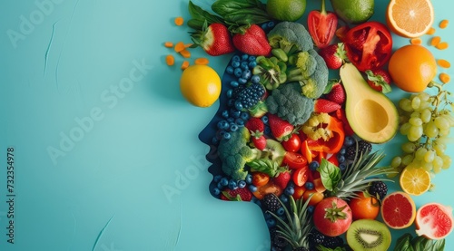 A nourishing lifestyle: fruits and vegetables, diet, proper nutrition and healthy habits to enhance vitality, well-being and longevity in everyday life