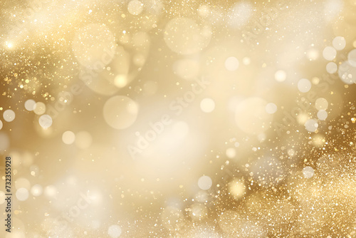 Elegant Golden Bokeh Background with Sparkling Lights