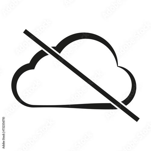 Cloud internet offline icon. Vector illustration. EPS 10.