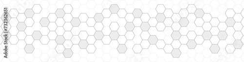 Illustration of hexagons pattern. Geometric abstract background with simple hexagonal elements. Creative idea for medical, technology or science design