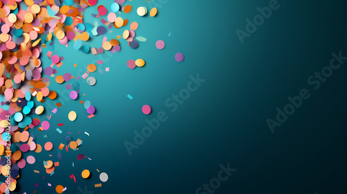 Confetti sparkles on background, holiday and birthday theme