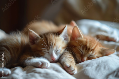 kittens sleeping next to each other