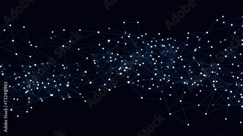 thousand of points showing network connection, digital technology style