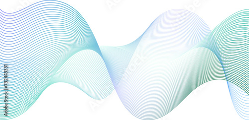 Line wave flow. Abstract blue green purple 3d ribbon. Linear mesh wireframe design. Eco overlay lattice infinity pattern vector background. Neural tech light data network.