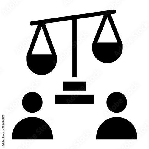 Inequality icon vector image. Can be used for Protesting and Civil Disobedience.