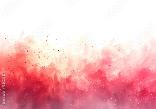 Abstract watercolor painting of fire flare row, isolated on a white background
