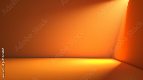A single spotlight casting a warm orange glow on a circular area.