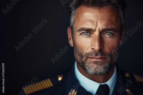 Man in Military Uniform Looking at Camera